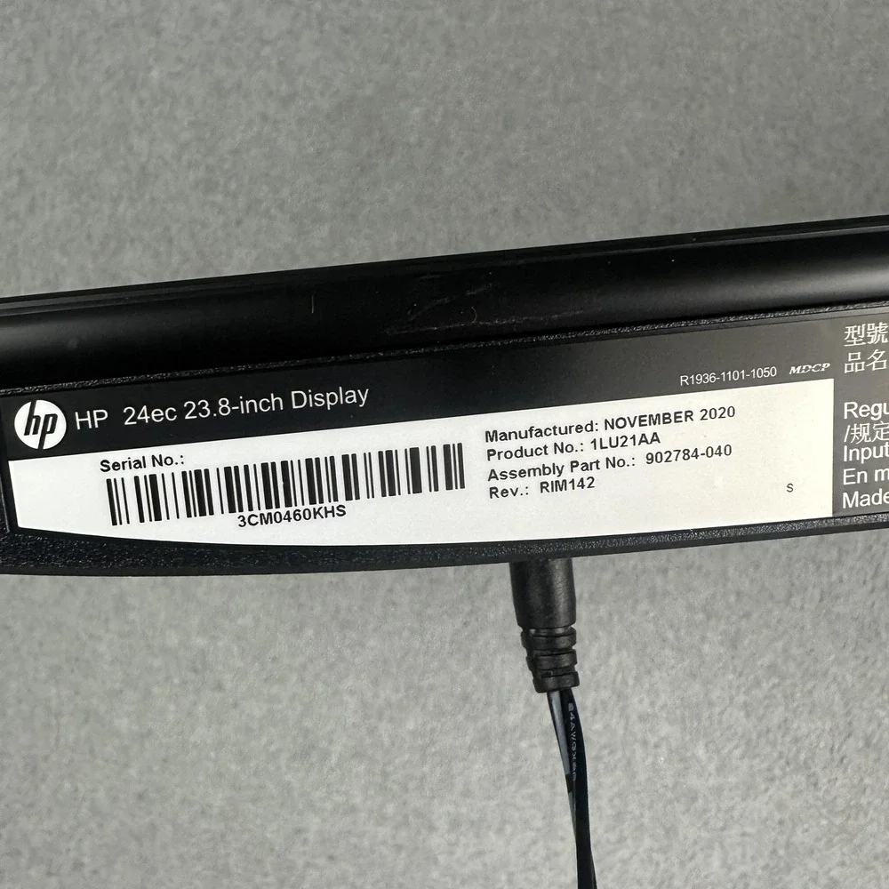 HP 24ec 24in IPS LED Monitor 1080p HDMI VGA 60Hz Widescreen Slim Bezel Black